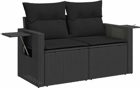 vidaXL Σετ Καναπέ Κήπου 13 pcs Μαύρο συνθετικό ρατάν