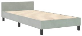vidaXL Σκελετός Κρεβατιού Ανοιχτό γκρι 100 x 200 cm Βελούδο