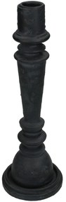 Κηροπήγιο ArteLibre Μαύρο Polyresin 8.5x8.5x25cm-05153466
