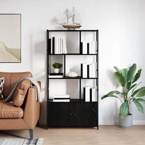 vidaXL Ράφι Βιβλίων Μαύρη δρυς 80 x 30 x 155.5 εκ Επεξεργασμένο ξύλο