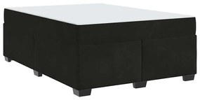 vidaXL Σκελετός κρεβατιού με στρώμα Μαύρο 140 x 200 cm Βελούδο
