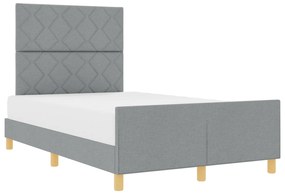 vidaXL Κρεβάτι  σε Φωτεινό Γκρι 120x200 εκ. Υφασμάτινο