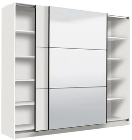 Ντουλάπα Sierra με Καθρέφτη 220 Λευκό 217x62.5x210 εκ. 217x62.5x210 εκ.