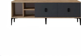 Έπιπλο Τηλεόρασης Sapphire Δρυς / Ανθρακί DECLOS 150x35x18
