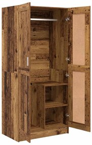 vidaXL Ντουλάπι Παλιό ξύλο 82,5 x 51,5 x 180 εκ. Επεξεργασμένο ξύλο