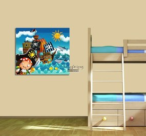 Παιδικός πίνακας σε καμβά με πειρατές KNV02 40cm x 40cm