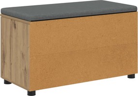 vidaXL Πάγκος Παπουτσιών με Μαξιλάρι Artisan Δρυς 80 x 38 x 46 cm