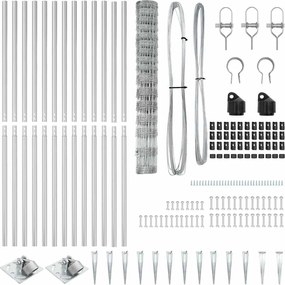 vidaXL Στύλος Περιφράξεων Γαλβανισμένο 25 x 1,2 μ Ατσάλι