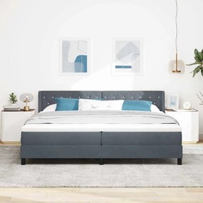 vidaXL Κρεβάτι με Ελατήρια και Στρώμα Μαύρο 100x200 εκ. Βελούδο