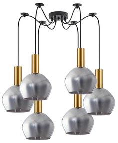Φωτιστικό Οροφής Πολύφωτο Homelighting 77-8582 Gold/White