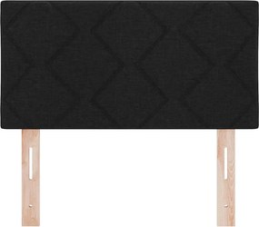 vidaXL LED κεφαλάρι Μαύρο 80 cm ύφασμα
