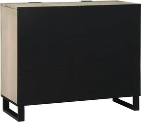 vidaXL Πλαϊνό Γραφείο Λευκό 90 x 33 x 75 εκ Μασίφ ξύλο μάνγκο