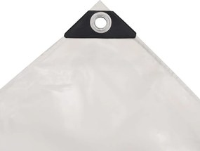 vidaXL Μουσαμάς 650 γρ./μ.² Λευκός 3 x 4 μ.