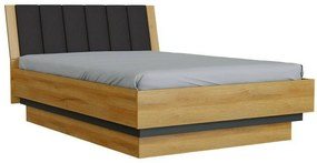 Κρεβάτι Orlando S117, Διπλό, Καφέ, 160x200, Πλαστικοποιημένη μοριοσανίδα, 170x220x100cm | Epipla1.gr