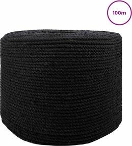 vidaXL Cotton Twine 2 τμχ. 2 mm 100 m Μαύρο 100% Βαμβάκι
