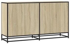 vidaXL Sideboard Sonoma Oak 134x35x76 cm Κατασκευασμένο ξύλο