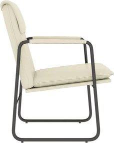 vidaXL Πολυθρόνα Κρεμ 55 x 64 x 80 εκ. από Συνθετικό Δέρμα