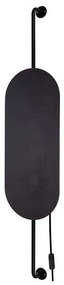 Φωτιστικό Τοίχου Wheel Lux II 8428 Black Nowodvorski Metal, Plastic