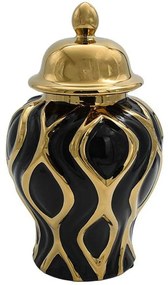 Βάζο Κεραμικό 374-224-419 15x19cm Black-Gold Ceramic