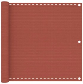 vidaXL Διαχωριστικό Βεράντας Τερακότα 90 x 400 εκ. από HDPE