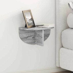 Ράφι Τοίχου Επιτοίχιο 2 pcs Γκρίζο Σονομα 38 x 19 x 19 εκ