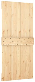 vidaXL Συρόμενη Μεσόπορτα με Μηχανισμό 95 x 210 εκ. Μασίφ Ξύλο Πεύκου