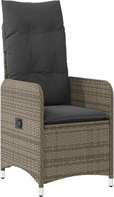 vidaXL Σέτ φαγητού για κήπο 7 pcs Γκρι συνθετικό ρατάν