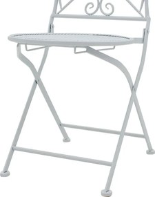 Τραπεζαρία κήπου Walen pakoworld σετ 3τεμ μέταλλο λευκό