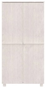 vidaXL Ντουλάπα HAMAR Λευκό 89 x 50 x 180 εκ. από Μασίφ Ξύλο Πεύκου