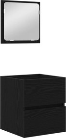 vidaXL Σετ Επίπλων Μπάνιου με συρτάρι 2 pcs Χειροποίητη Δρυς και Λευκό