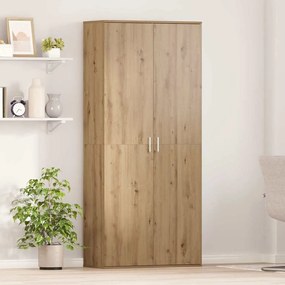 vidaXL Ψηλή Ντουλάπα artisan δρυς 80 x 35 x 180 εκ Επεξεργασμένο ξύλο