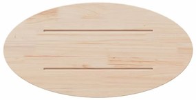 vidaXL Επιφάνεια Τραπεζιού Οβάλ 60x30x2,5 εκ. από Μασίφ Ξύλο Πεύκου