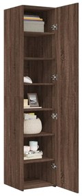 vidaXL Ντουλάπι Καφέ Δρυς 40x42,5x185 εκ. από Επεξεργασμένο Ξύλο