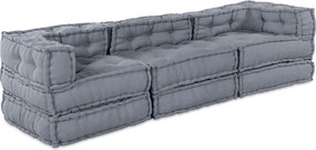 vidaXL Μονάδα Μοντέρνου Καναπέ 3 pcs Γκρι Ύφασμα