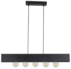 Φωτιστικό Οροφής - Ράγα Tale 77-8254 88x7x120cm 5xE27 60W Black Homelighting