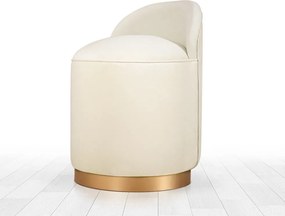 Πουφ Σκαμπό Κρέμα DOVER 45x45x70