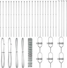 vidaXL Στύλος Περιφράξεων Γαλβανισμένο 50 x 1,2 m Ατσάλι