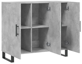 vidaXL Ντουλάπι Γκρι Σκυροδέματος 90x34x80 εκ. Επεξεργασμένο Ξύλο