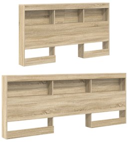 vidaXL Κρεβάτι με Ράφια Σοφάνα Οξιά 140x200 εκ Επεξεργασμένου Ξύλου