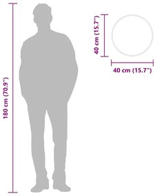 vidaXL Καθρέφτης Τοίχου Στρογγυλός Χρυσός Ø 40 εκ.