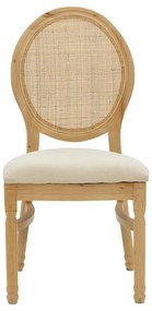 Καρέκλα Canco φυσικό rubberwood-φυσικό rattan 50x55x98εκ