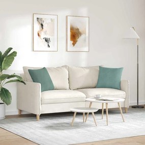 vidaXL Μαξιλάρι Καναπέ 2 pcs Θαλασσί 45 x 45 cm Υφασμάτινο Κορντουρά