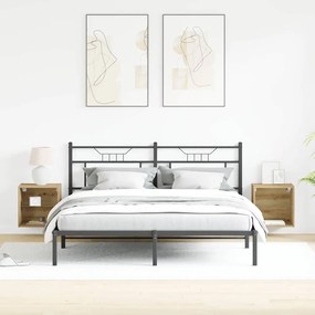 vidaXL Κρεμαστό Ράφι 2 τμχ Δρυός Artisan 40x28,5x40 εκ. Επεξεργασμένο Ξύλο