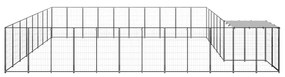 Σπιτάκι Σκύλου Μαύρο 25,41 μ² Ατσάλινο - Μαύρο