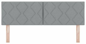 vidaXL Υφασμάτινο Κεφαλάρι Geometric Ανοιχτό γκρι 160 cm ύφασμα