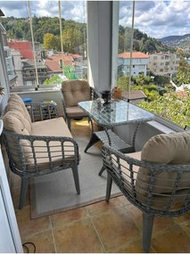 Σετ Κήπου Μπεζ / Γκρι FRIBOPE 120x56x78