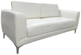 14290046 Καναπές Τριθέσιος ArteLibre ELFRIC Λευκό PU 190x81x81cm