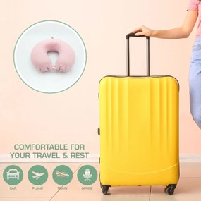 Μαξιλαράκι Ταξιδίου Memory Foam Σχήμα Πέταλο - Ροζ