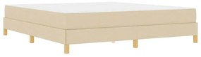 vidaXL Κρεβάτι με ελατήρια Κρέμα και Καφέ 180 x 200 cm