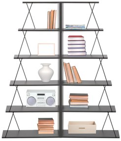 ΣΕΤ ΒΙΒΛΙΟΘΗΚΕΣ 2ΤΜΧ MINI TARS HM11772.20 ΜΕΛΑΜΙΝΗ ΓΚΡΙ-ΜΑΥΡΟ 65x24x146Υεκ.(x2)